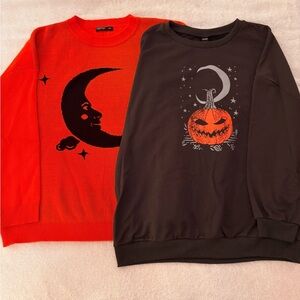 SET OF TWO Shein Halloween sweaters size XL